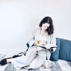 FLAX floral linen pajama set